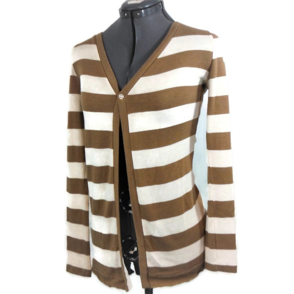 Rue21 Tan & Brown Lace Back Long Cardigan Sweater